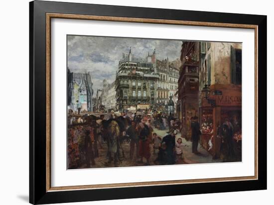 Pariser Wochentag. 1869-Adolph von Menzel-Framed Giclee Print