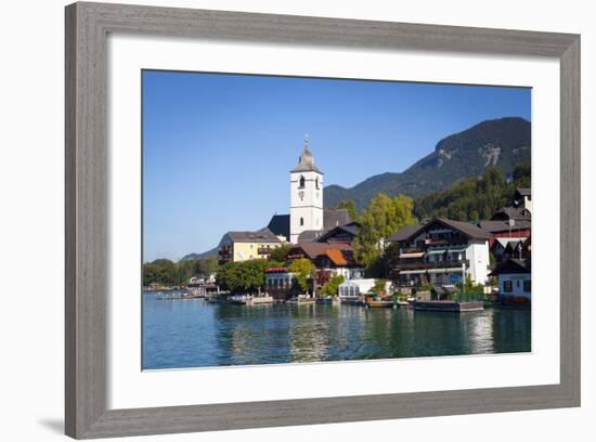 Parish Church, St. Wolfgang, Wolfgangsee Lake, Flachgau, Salzburg, Upper Austria, Austria, Europe-Doug Pearson-Framed Photographic Print