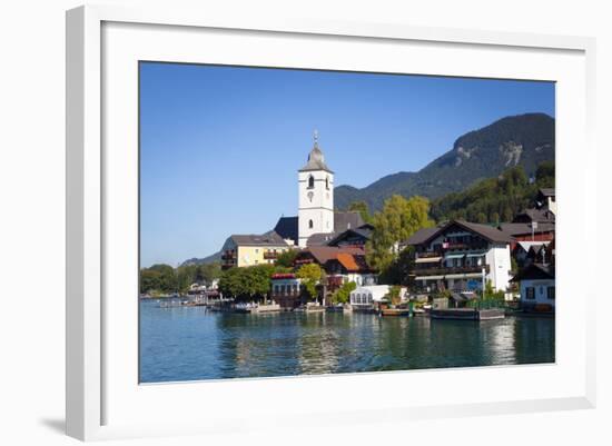 Parish Church, St. Wolfgang, Wolfgangsee Lake, Flachgau, Salzburg, Upper Austria, Austria, Europe-Doug Pearson-Framed Photographic Print