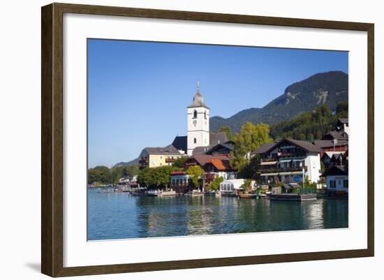 Parish Church, St. Wolfgang, Wolfgangsee Lake, Flachgau, Salzburg, Upper Austria, Austria, Europe-Doug Pearson-Framed Photographic Print