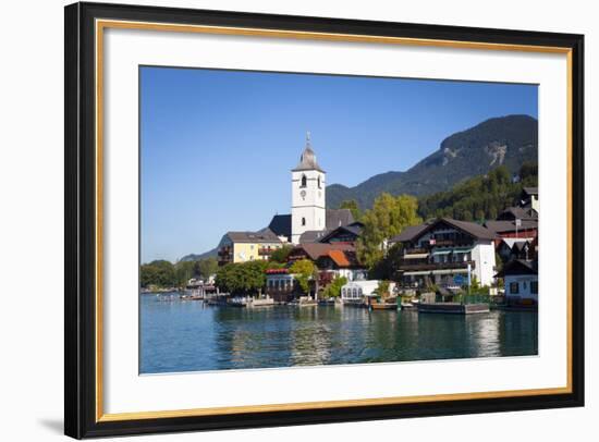 Parish Church, St. Wolfgang, Wolfgangsee Lake, Flachgau, Salzburg, Upper Austria, Austria, Europe-Doug Pearson-Framed Photographic Print