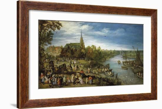 Parish Fair in Schelle-Pieter Bruegel the Elder-Framed Premium Giclee Print