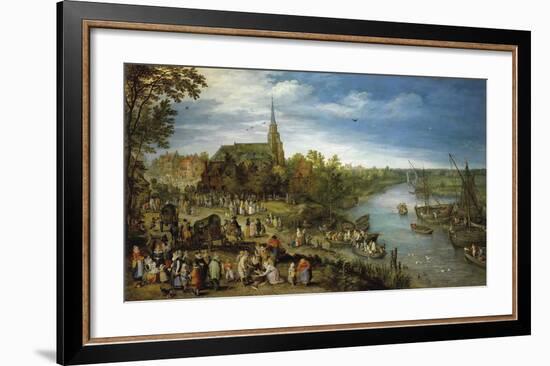 Parish Fair in Schelle-Pieter Bruegel the Elder-Framed Premium Giclee Print