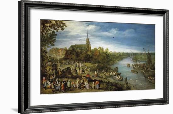 Parish Fair in Schelle-Pieter Bruegel the Elder-Framed Premium Giclee Print