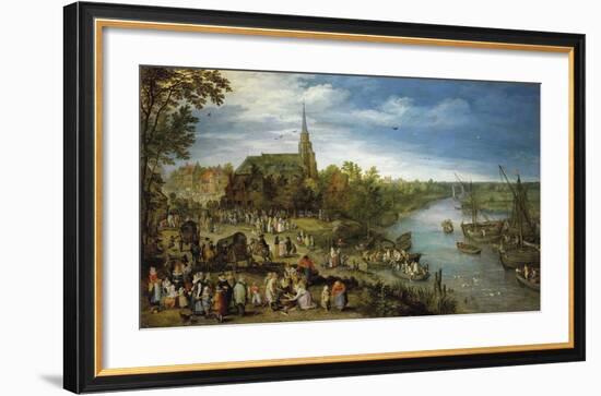 Parish Fair in Schelle-Pieter Bruegel the Elder-Framed Premium Giclee Print