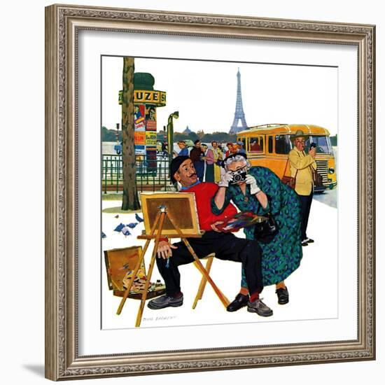 "Parisian Artist & Tourist", July 11, 1959-Richard Sargent-Framed Giclee Print