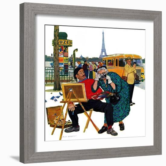 "Parisian Artist & Tourist", July 11, 1959-Richard Sargent-Framed Giclee Print