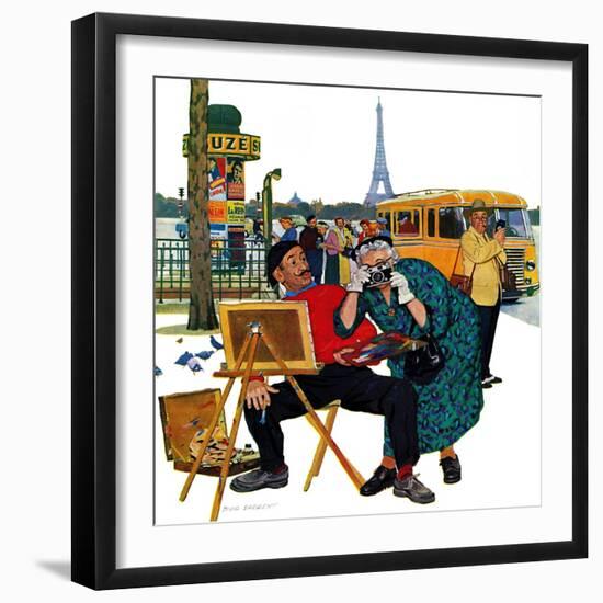 "Parisian Artist & Tourist", July 11, 1959-Richard Sargent-Framed Giclee Print