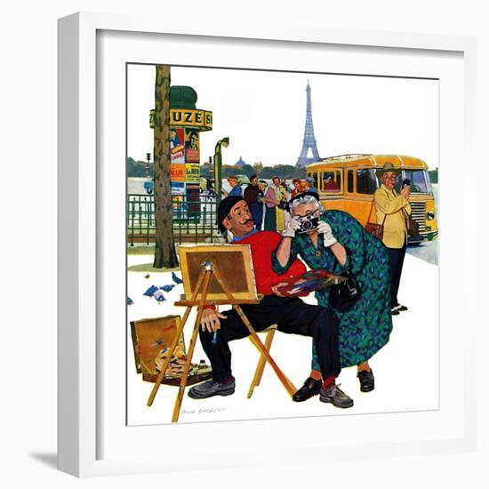 "Parisian Artist & Tourist", July 11, 1959-Richard Sargent-Framed Giclee Print