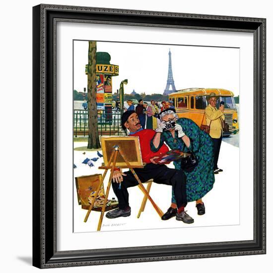 "Parisian Artist & Tourist", July 11, 1959-Richard Sargent-Framed Giclee Print