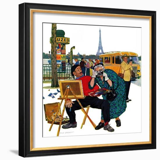 "Parisian Artist & Tourist", July 11, 1959-Richard Sargent-Framed Giclee Print