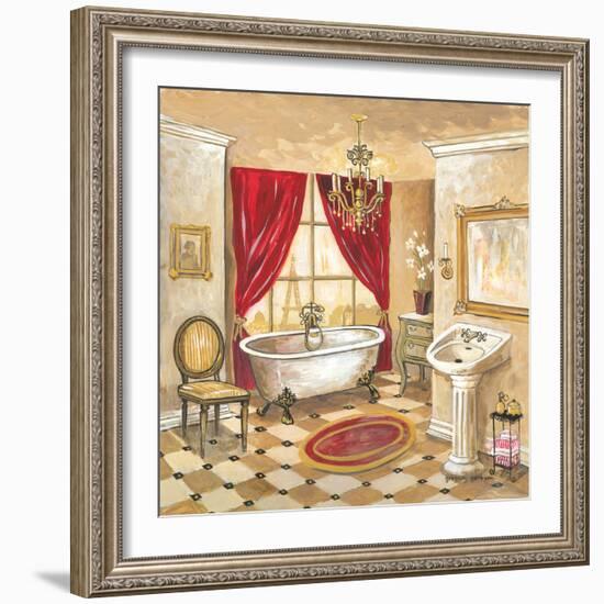 Parisian Bath - Red-Gregory Gorham-Framed Art Print