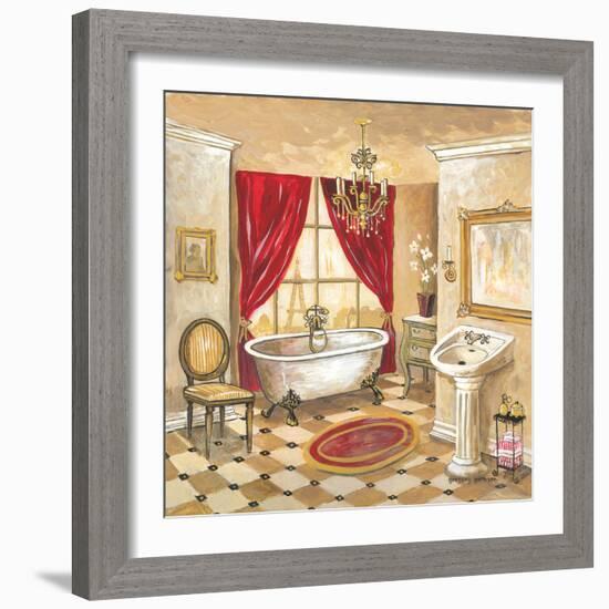 Parisian Bath - Red-Gregory Gorham-Framed Art Print