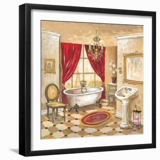 Parisian Bath - Red-Gregory Gorham-Framed Art Print