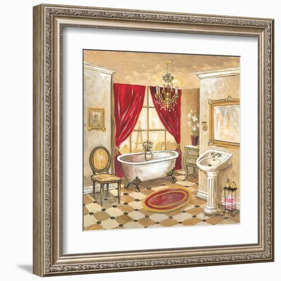 Parisian Bath - Red-Gregory Gorham-Framed Art Print