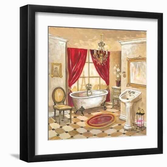 Parisian Bath - Red-Gregory Gorham-Framed Art Print