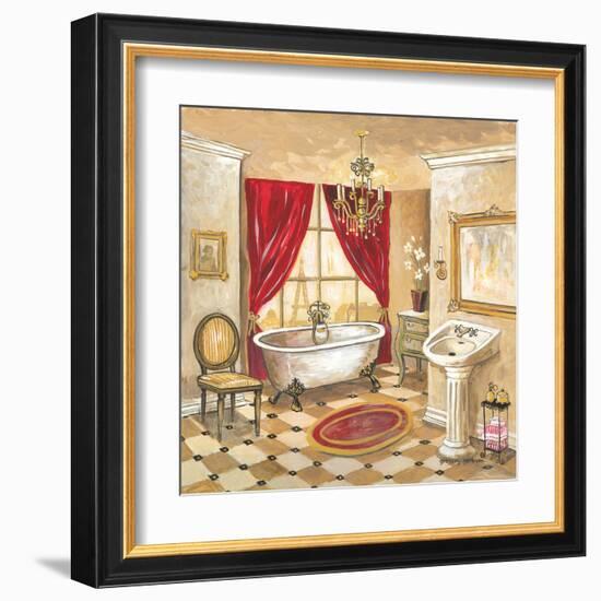 Parisian Bath - Red-Gregory Gorham-Framed Art Print