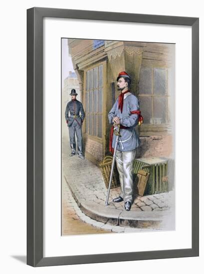 Parisian Civic Guard, 1887-A Lemercier-Framed Giclee Print