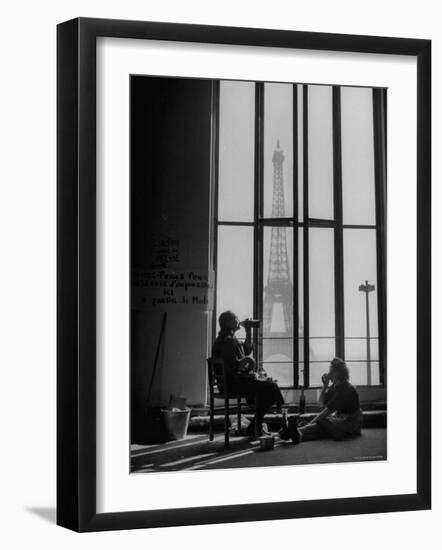 Parisian Cleaning Women Eating Lunch by a Window-Yale Joel-Framed Photographic Print