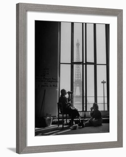 Parisian Cleaning Women Eating Lunch by a Window-Yale Joel-Framed Photographic Print