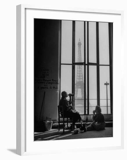 Parisian Cleaning Women Eating Lunch by a Window-Yale Joel-Framed Photographic Print