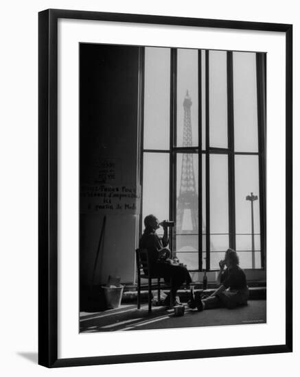Parisian Cleaning Women Eating Lunch by a Window-Yale Joel-Framed Photographic Print