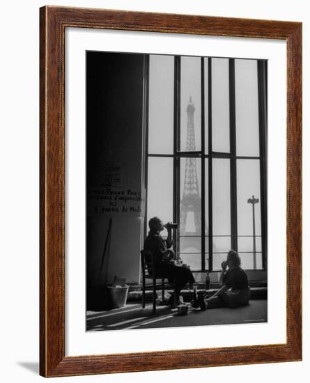 Parisian Cleaning Women Eating Lunch by a Window-Yale Joel-Framed Photographic Print