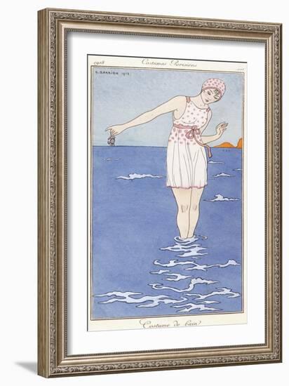 Parisian Clothing: Bathing Costume, 1913-Georges Barbier-Framed Giclee Print