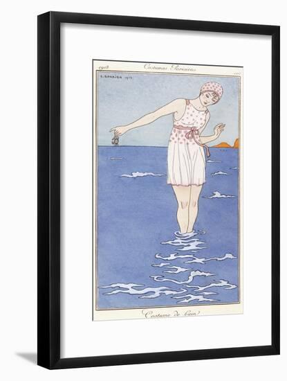 Parisian Clothing: Bathing Costume, 1913-Georges Barbier-Framed Giclee Print