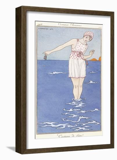 Parisian Clothing: Bathing Costume, 1913-Georges Barbier-Framed Giclee Print