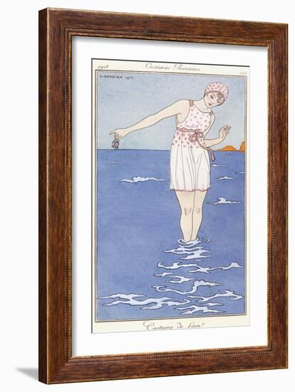 Parisian Clothing: Bathing Costume, 1913-Georges Barbier-Framed Giclee Print