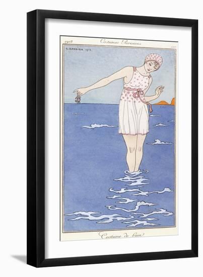 Parisian Clothing: Bathing Costume, 1913-Georges Barbier-Framed Giclee Print