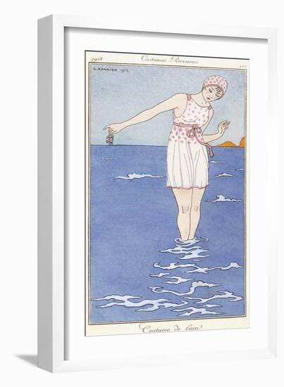 Parisian Clothing: Bathing Costume, 1913-Georges Barbier-Framed Giclee Print
