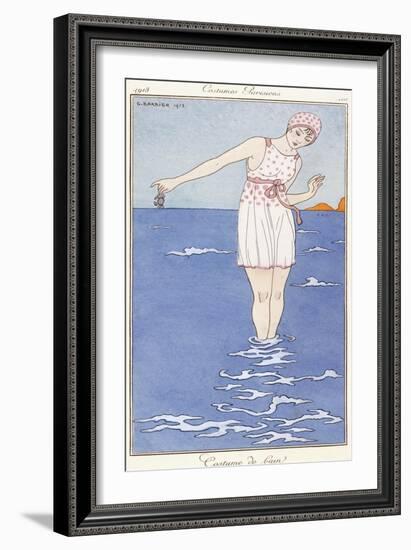 Parisian Clothing: Bathing Costume, 1913-Georges Barbier-Framed Giclee Print