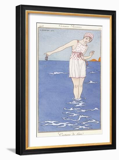 Parisian Clothing: Bathing Costume, 1913-Georges Barbier-Framed Giclee Print