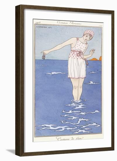 Parisian Clothing: Bathing Costume, 1913-Georges Barbier-Framed Premium Giclee Print