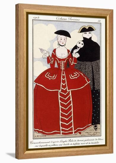 Parisian Clothing: Fancy Dress after Longhi, 1913-Georges Barbier-Framed Premier Image Canvas