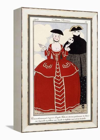 Parisian Clothing: Fancy Dress after Longhi, 1913-Georges Barbier-Framed Premier Image Canvas