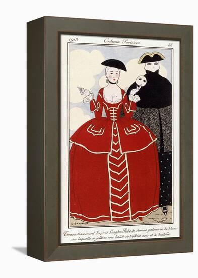 Parisian Clothing: Fancy Dress after Longhi, 1913-Georges Barbier-Framed Premier Image Canvas