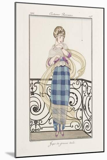 Parisian Costume Illustration-null-Mounted Art Print