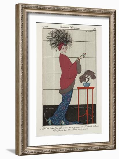 Parisian Costume Illustration-null-Framed Art Print