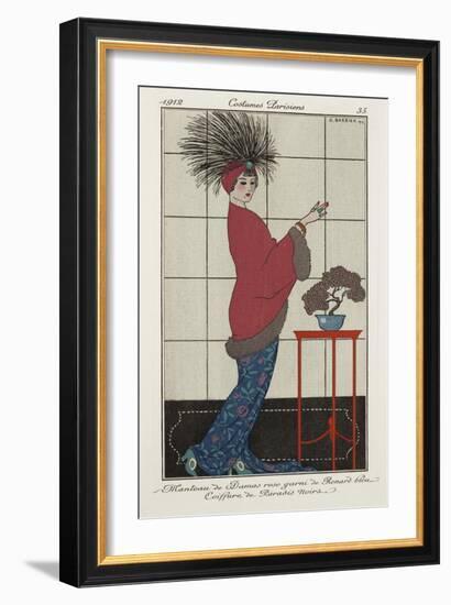 Parisian Costume Illustration-null-Framed Art Print