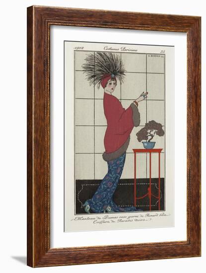 Parisian Costume Illustration-null-Framed Premium Giclee Print