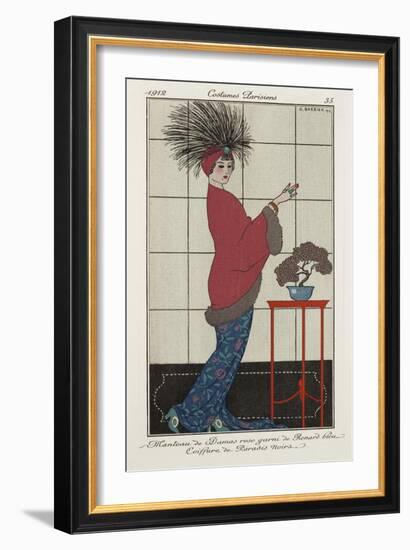 Parisian Costume Illustration-null-Framed Premium Giclee Print