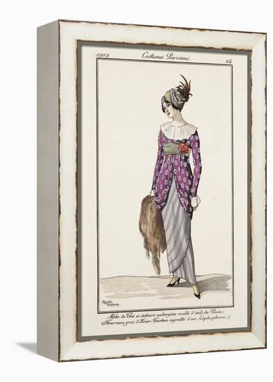 Parisian Costume Illustration-null-Framed Stretched Canvas