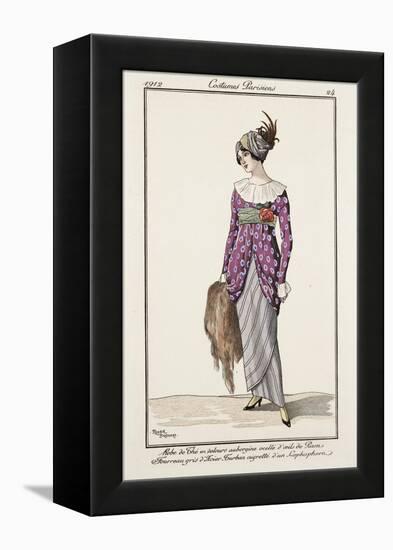 Parisian Costume Illustration-null-Framed Stretched Canvas