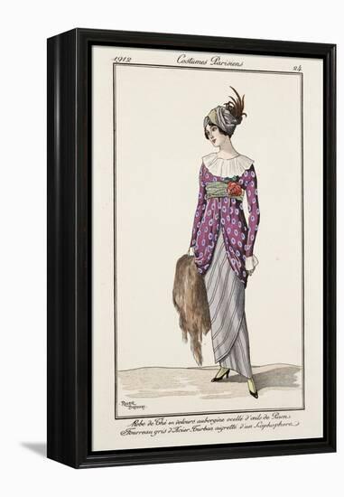 Parisian Costume Illustration-null-Framed Stretched Canvas