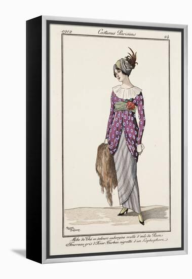 Parisian Costume Illustration-null-Framed Stretched Canvas