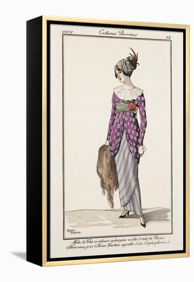 Parisian Costume Illustration-null-Framed Stretched Canvas