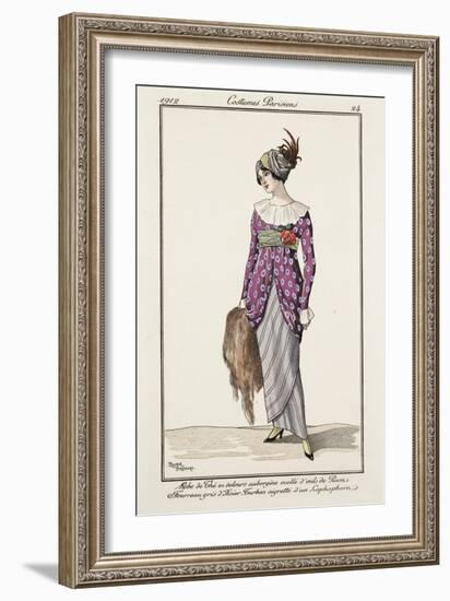 Parisian Costume Illustration-null-Framed Art Print